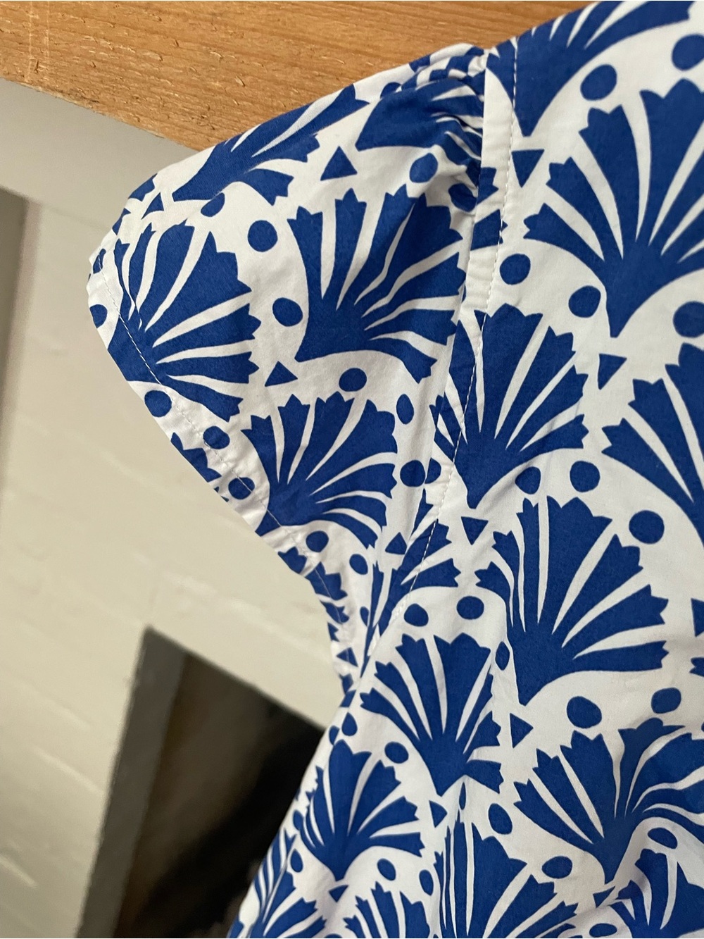 Boden Blue and White Printed Midi Dress - Picture 10 of 15